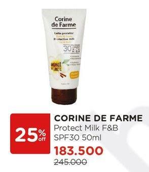 Promo Harga CORINE DE FARME Protect Milk F&B 50 ml - Watsons