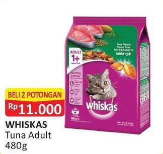 Promo Harga WHISKAS Adult Cat Food Tuna per 2 pouch 480 gr - Alfamart