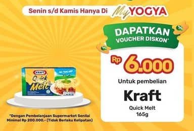 Promo Harga Kraft Quick Melt 165 gr - Yogya