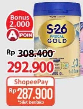 Promo Harga S26 Procal Gold Susu Pertumbuhan 900 gr - Alfamart