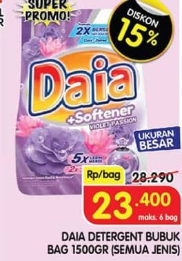Promo Harga Daia Deterjen Bubuk All Variants 1500 gr - Superindo