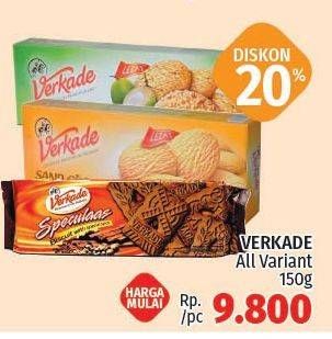 Promo Harga VERKADE Biskuit All Variants 150 gr - LotteMart