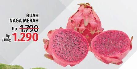 Promo Harga Buah Naga Merah per 100 gr - LotteMart