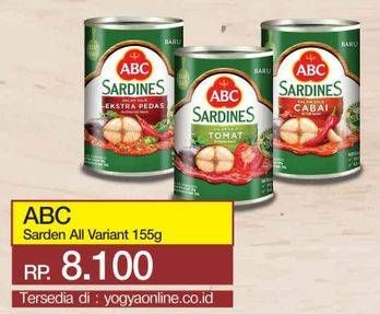 Promo Harga ABC Sardines All Variants 155 gr - Yogya