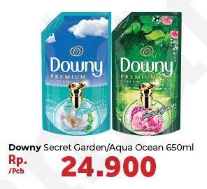 Promo Harga DOWNY Premium Parfum Secret Garden, Aqua Ocean 650 ml - Carrefour