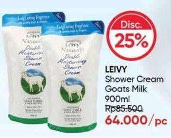 Promo Harga Leivy Goat Milk Shower Cream 900 ml - Guardian