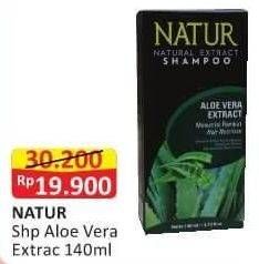 Promo Harga NATUR Shampoo Aloe Vera Extract Hair Nutritive 140 ml - Alfamart