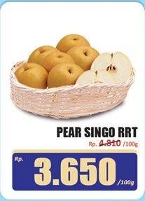 Promo Harga Pear Singo RRT per 100 gr - Hari Hari