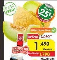 Promo Harga Melon Super per 100 gr - Superindo