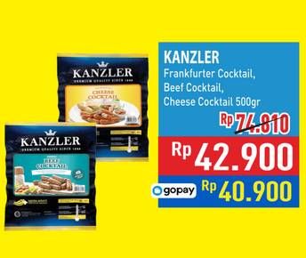Promo Harga Kanzler Frankfurter Cocktail, Cheese 360 gr - Hypermart