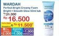 Promo Harga Wardah Perfect Bright Facial Foam Bright + Smooth Glow 50 ml - Indomaret