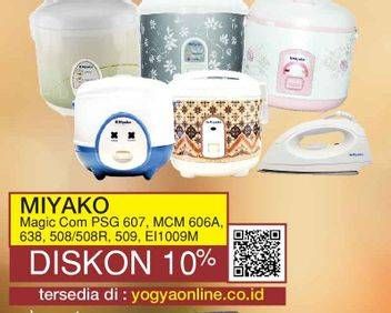 Promo Harga MIYAKO Magic Com PSG 607, MCM 606A, MCM 638  - Yogya