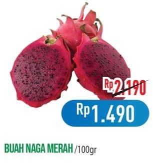 Promo Harga Buah Naga Merah per 100 gr - Hypermart