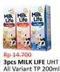 Promo Harga Milk Life UHT All Variants 200 ml - Alfamidi