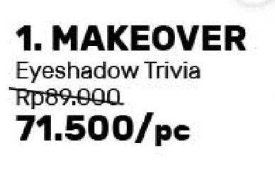 Promo Harga MAKE OVER Trivia Eye Shadow  - Guardian