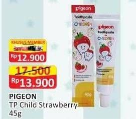 Promo Harga PIGEON Toothpaste for Children Strawberry 45 gr - Alfamart