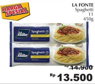 Promo Harga LA FONTE Spaghetti 11 450 gr - Giant