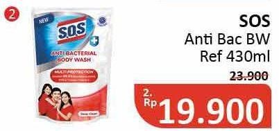 Promo Harga SOS Anti Bacterial Body Wash 430 ml - Alfamidi