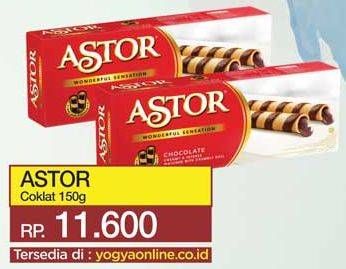 Promo Harga ASTOR Wafer Roll Chocolate 150 gr - Yogya