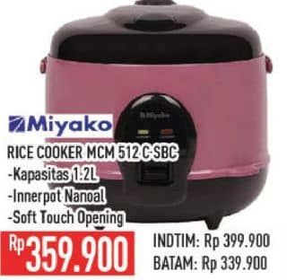 Promo Harga Miyako MCM-512 | Rice Cooker 1.2ltr  - Hypermart