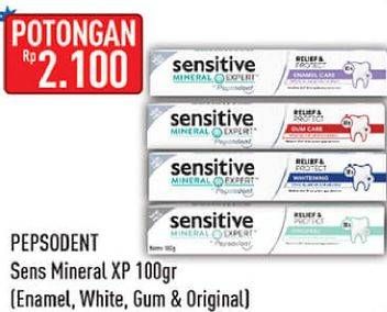 Promo Harga PEPSODENT Pasta Gigi Sensitive Expert Enamel Care, Gum Care, Original, Whitening 100 gr - Hypermart
