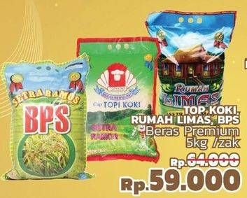 TOP KOKI, RUMAH LIMAS, BPS Beras Premium