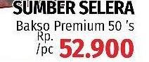 Promo Harga SUMBER SELERA Bakso Sapi SB Premium 50 pcs - LotteMart