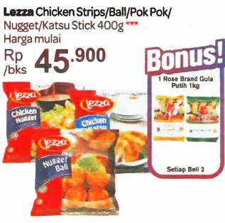 Promo Harga Lezza Chicken Katsu/Pok Pok/ Strips/Nugget/Ball  - Carrefour