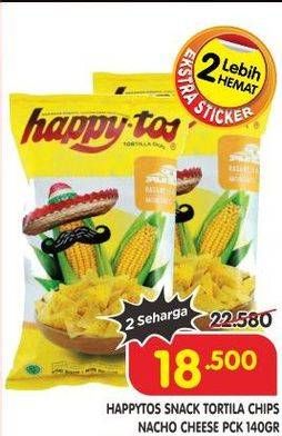 Promo Harga HAPPY TOS Tortilla Chips Nacho Cheese 140 gr - Superindo