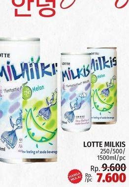 Promo Harga Lotte Milkis 250/500/1500ml/ pc  - LotteMart