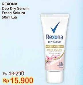 Promo Harga REXONA Dry Serum Fresh Sakura 50 ml - Indomaret