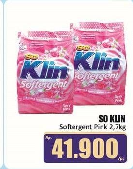Promo Harga SO KLIN Softergent Rossy Pink 2700 gr - Hari Hari