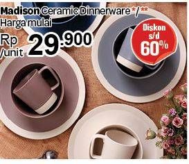 Promo Harga MADISON Ceramic Dinnerware  - Carrefour