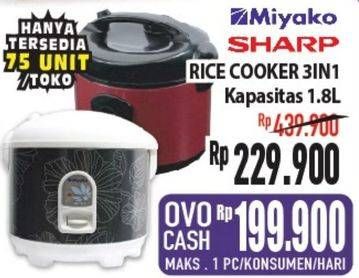 Promo Harga SHARP Rice Cooker  - Hypermart