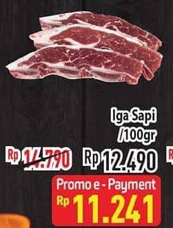 Promo Harga Iga Sapi per 100 gr - Hypermart