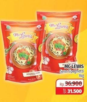 Promo Harga MC LEWIS Saus Spaghetti 1000 gr - Lotte Grosir
