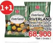 Promo Harga Riverland Chicken Nugget Cheese, Hot Spicy, Bubble 500 gr - LotteMart