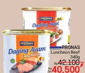 Promo Harga Pronas Daging Sapi Luncheon 340 gr - LotteMart