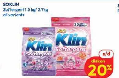 Promo Harga So Klin Softergent All Variants 1500 gr - Hypermart