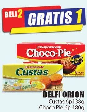 Promo Harga DELFI Orion Choco Pie 6 pcs - Hari Hari