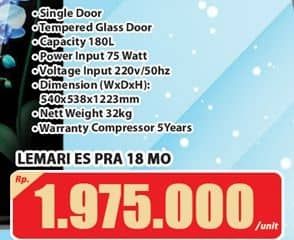 Promo Harga Polytron PRA 18 | Kulkas 1 Pintu 180ltr MO  - Hari Hari
