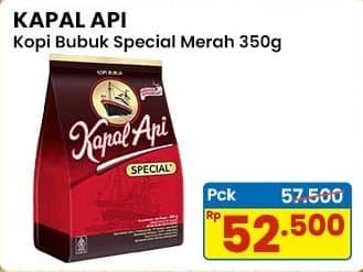 Promo Harga Kapal Api Kopi Bubuk Special 350 gr - Indomaret