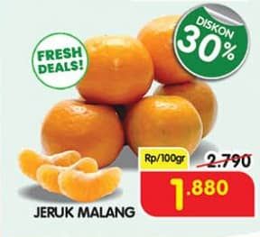 Promo Harga Jeruk Malang per 100 gr - Superindo