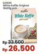 Promo Harga Luwak White Koffie Original per 18 sachet 20 gr - Indomaret