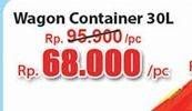 Promo Harga Lion Star Wagon Container 30lt  - Hari Hari