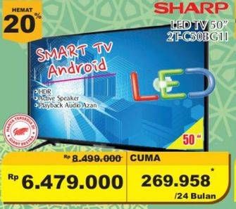 Promo Harga SHARP 2T-C50BG1i | LED TV 50"  - Giant