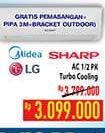 Promo Harga MIDEA/ LG/ SHARP AC 1/2 PK  - Hypermart