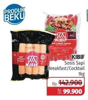 Promo Harga KIBIF Sosis Sapi Goreng Cocktail, Breakfast 1 kg - Lotte Grosir
