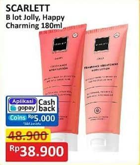Promo Harga Scarlett Fragrance Brightening Body Lotion Jolly, Happy, Charming 180 ml - Alfamart