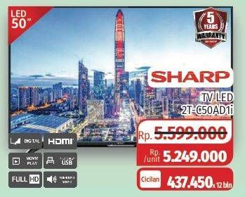 Promo Harga SHARP 2T-C50AD1i Full-HD 50"  - Lotte Grosir